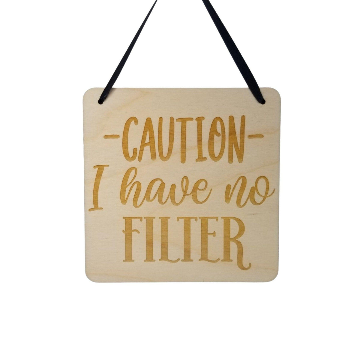 Caution I have no Filter, Die Cut Sticker, Sarcasm, Dark Humor, Bullet – B  Barry Nerdy