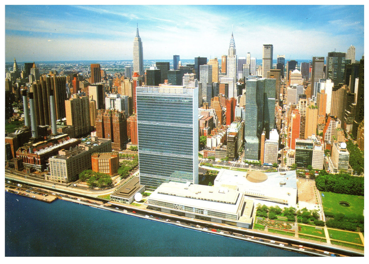 Manhattan New York City Midtown Skyline | Vintage & Antique Postcards 🗺 📷  🎠 | Send real postcards online