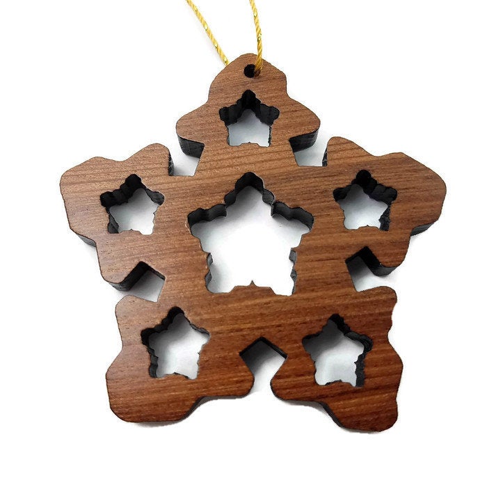 Texas A&M Lazeredge Wooden Snowflake Ornament