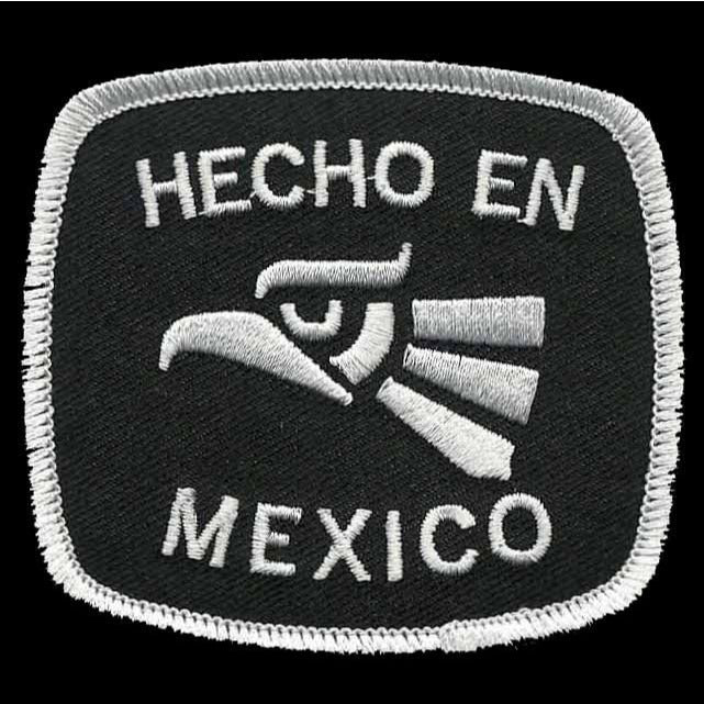 Hecho En Mexico Iron on Patch 3″ White Border Souvenir – Happy Wood Products