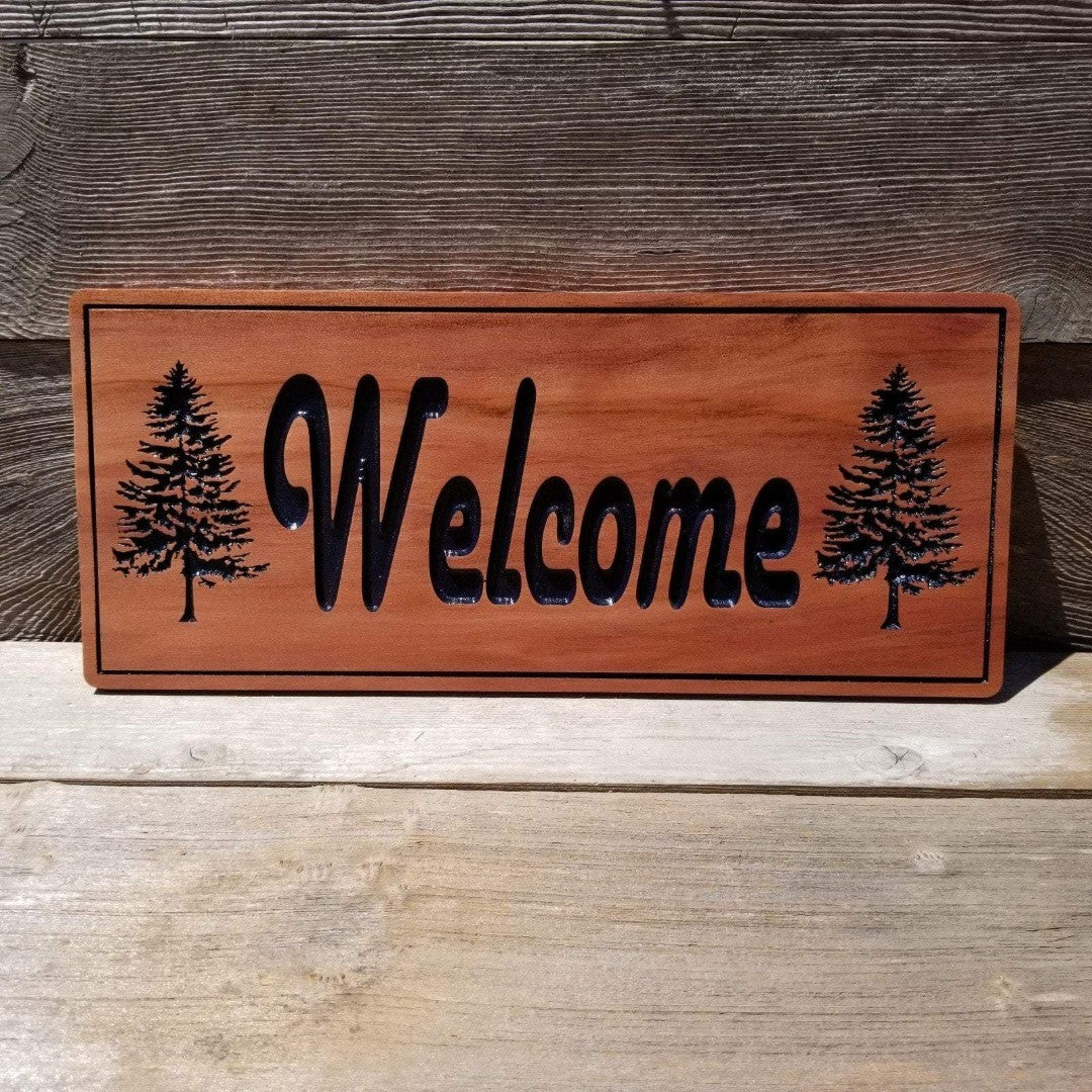 Welcome Sign - Carved Sign... – Happy Wood Products