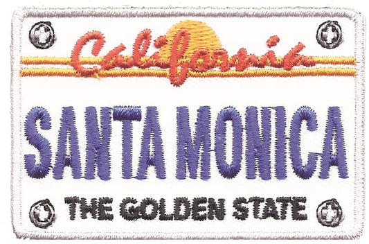 SANTA MONICA license plate souvenir patch