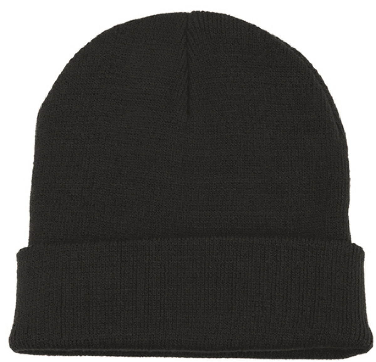 beanie: knit, cuffed, acrylic.