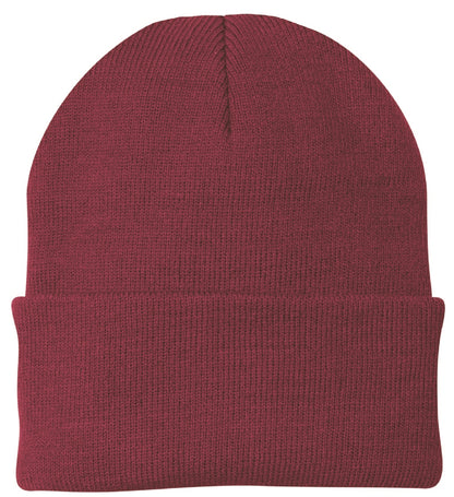 beanie: knit, cuffed, acrylic.