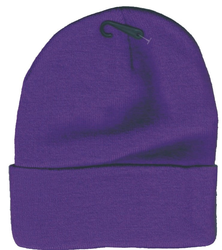 beanie: knit, cuffed, acrylic.