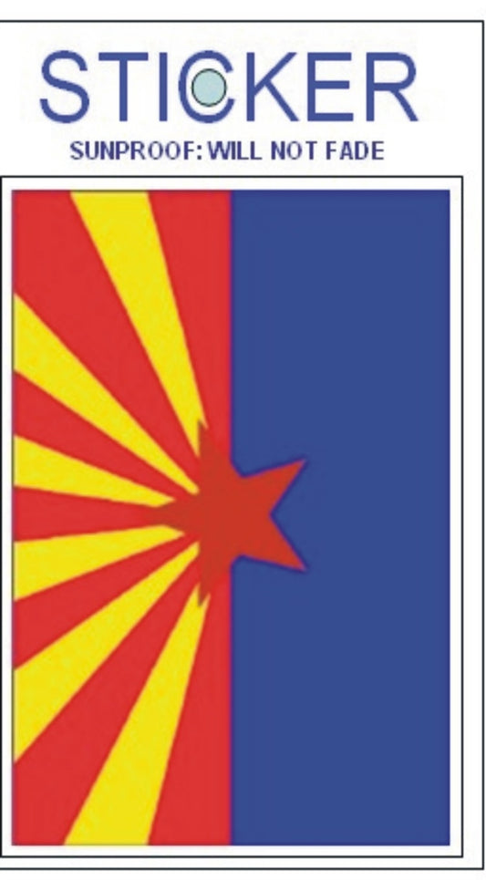 Arizona flag sticker, AZ