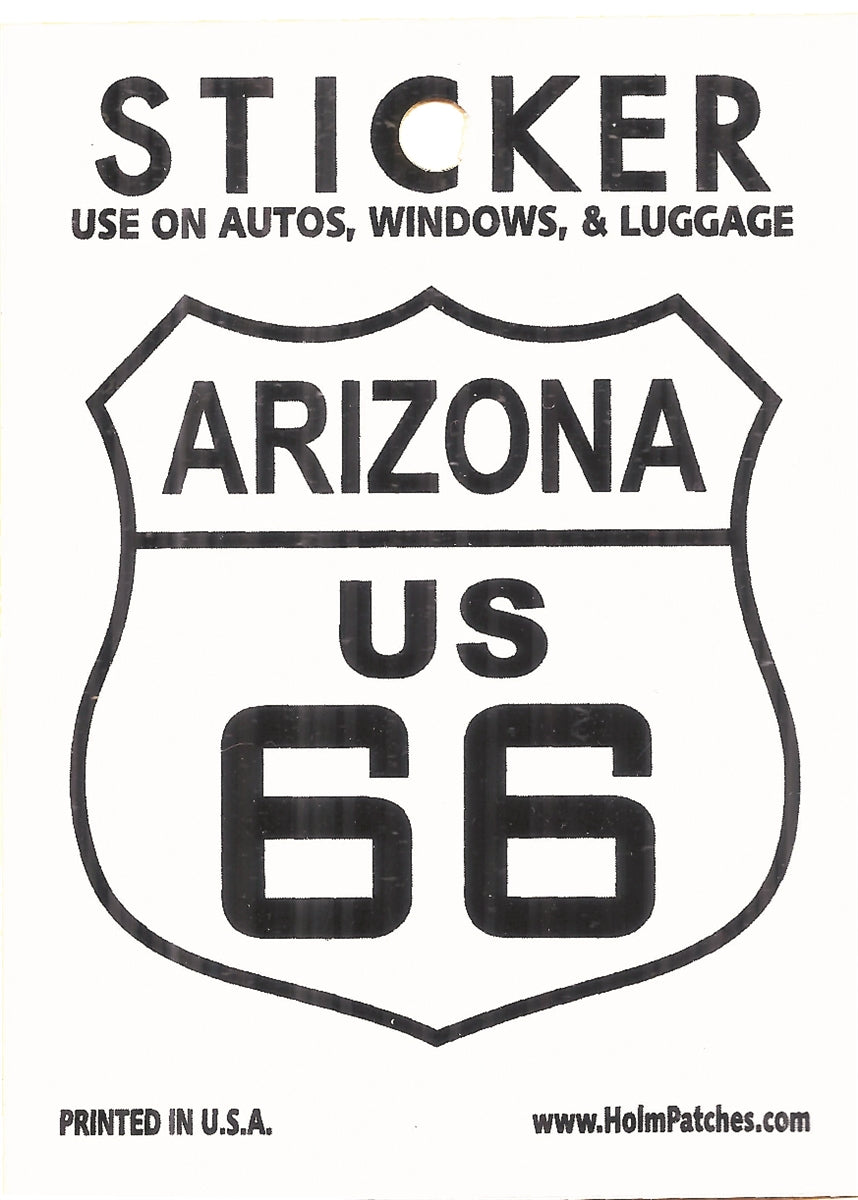 ARIZONA US 66 sticker, AZ, ARIZ, route 66