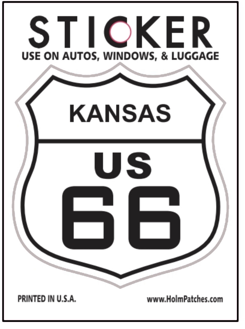 KANSAS US 66 sticker, route 66