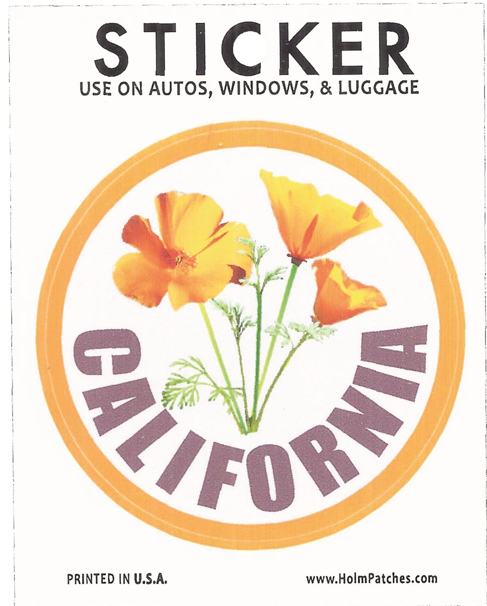 CALIFORNIA Poppy sticker