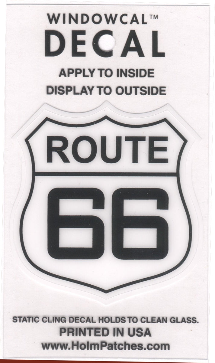 ROUTE 66 Windowcal Static Cling Decal