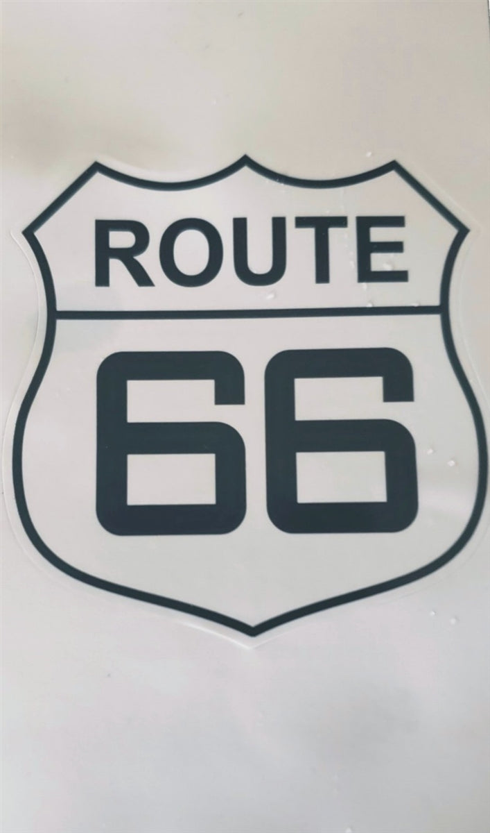 ROUTE 66 Windowcal Static Cling inside sticker