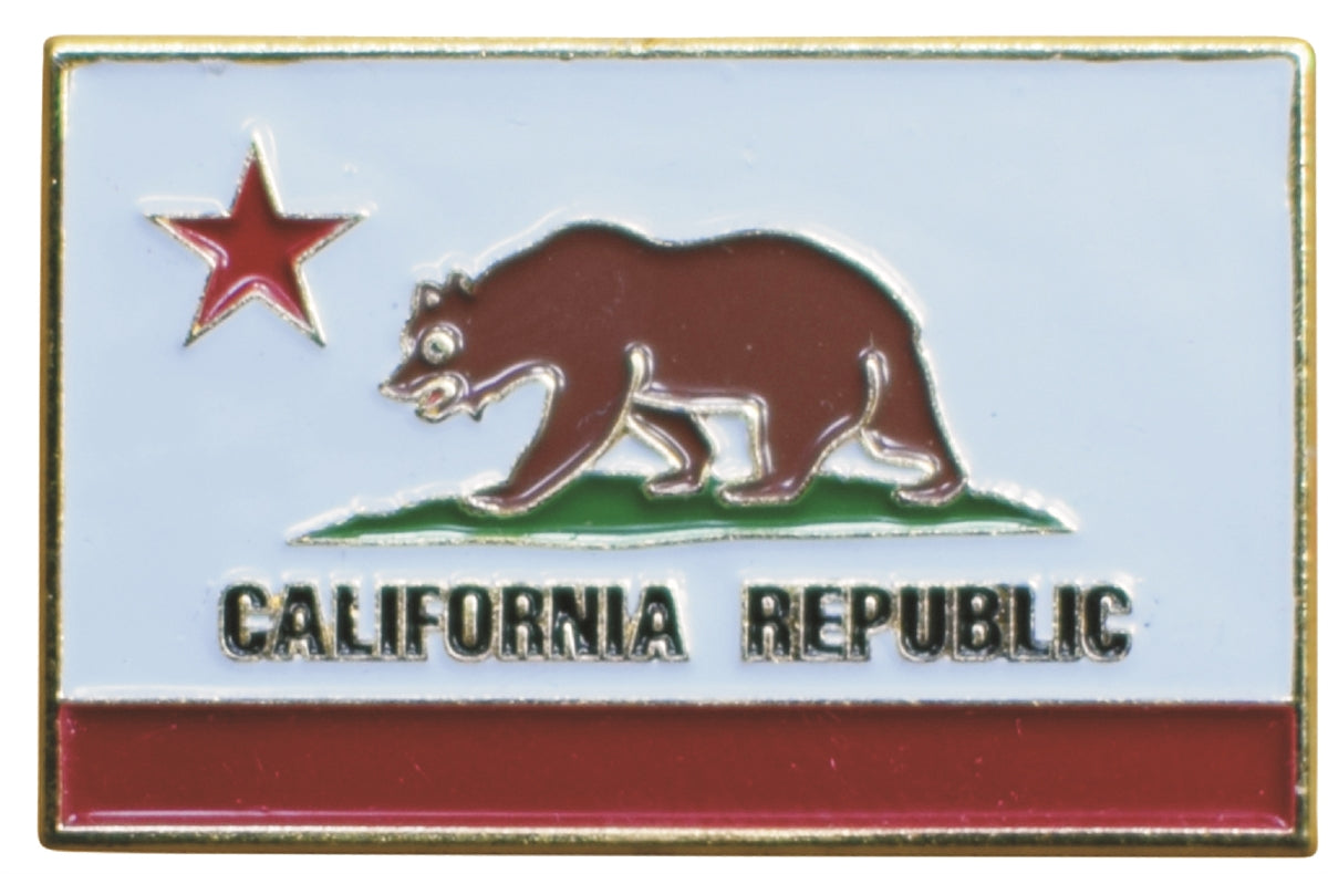 CALIFORNIA REPUBLIC flag hat pin