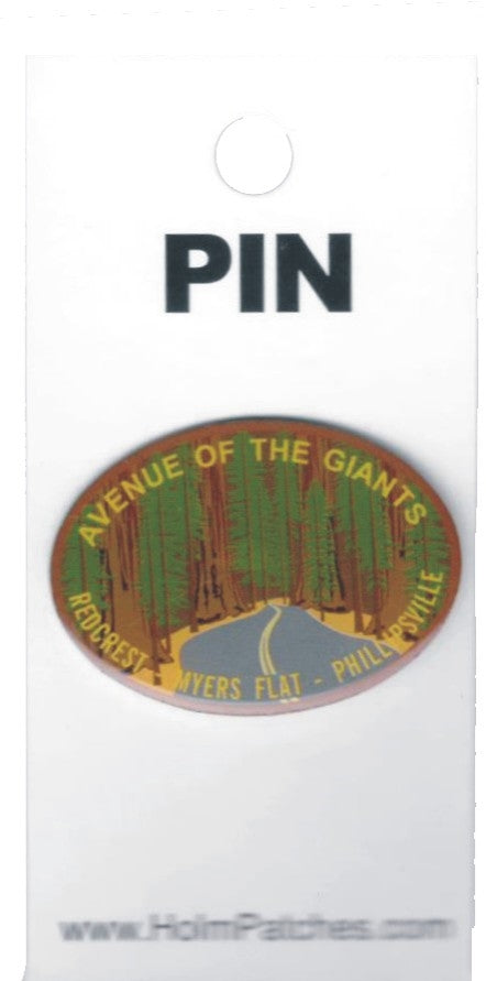 AVENUE OF THE GIANTS - REDCREST - MYERS FLAT - PHILLIPSVILLE hat pin