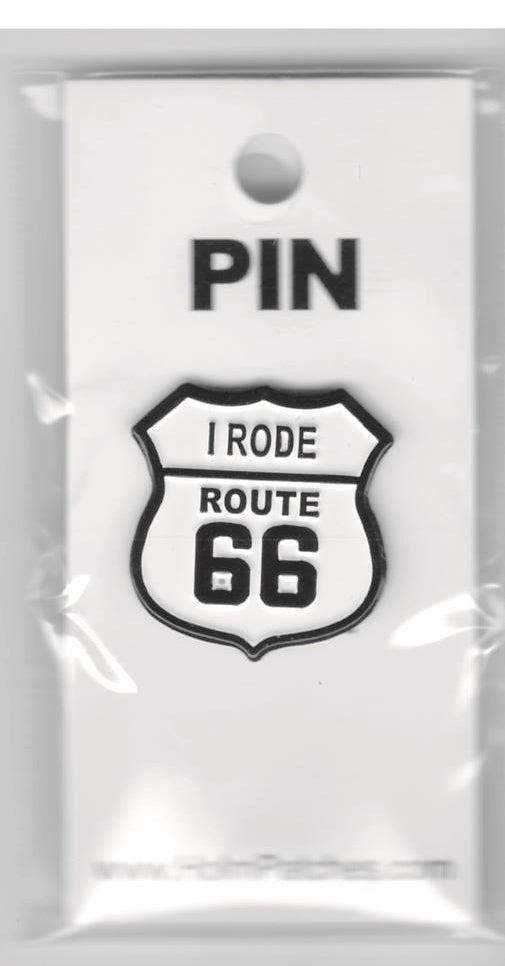 I RODE ROUTE 66 hat pin.