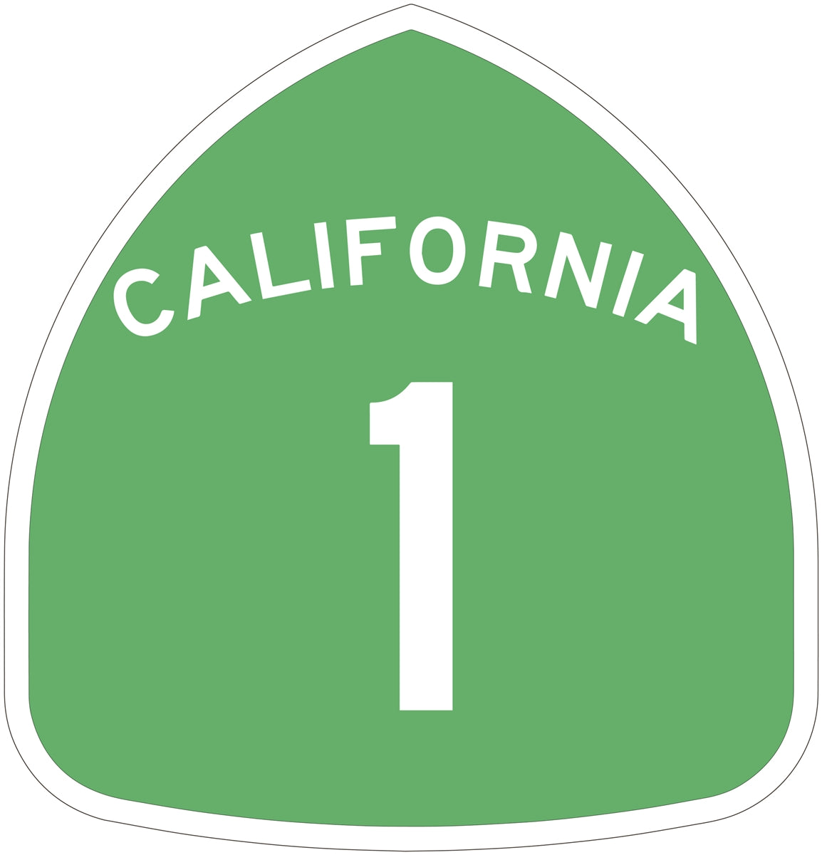 CALIFORNIA 1 highway sign