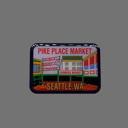 Pike Place Market Seattle WA Epoxy Coated Metal Souvenir Hat Pin Lapel Pin