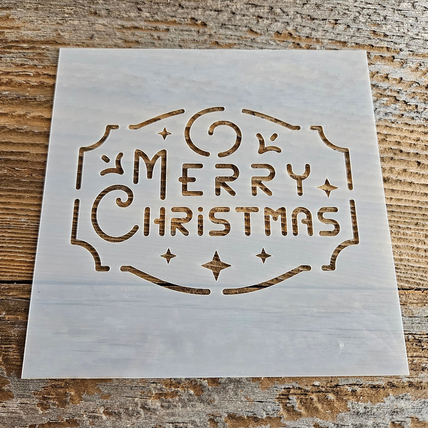 Merry Christmas Stencil Reusable Cookie Decorating Craft Painting Windows Signs Mylar Many Sizes Christmas Winter