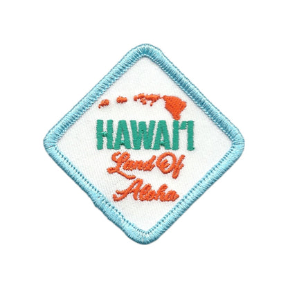 Hawaii Patch – Land of Aloha HI Souvenir Aloha Hawai'i Travel Patch – Iron On – Applique 2.5"" Island Embellishment Souvenir