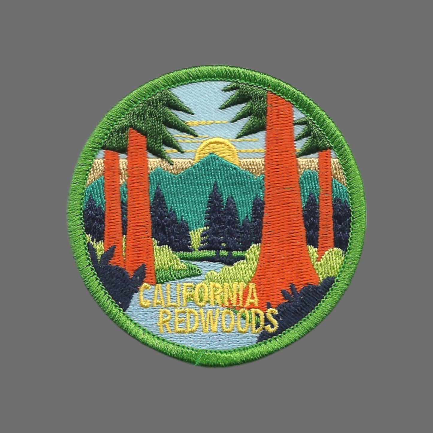 California Patch - Iron On California Redwoods - Redwood Trees Souvenir Badge Emblem - 10608