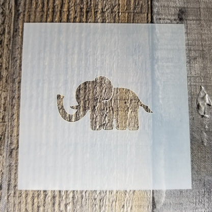 Elephant Stencil Reusable Food Safe Sign Painting Decorating Cookie Stencil Elephant with Tusks Stencil