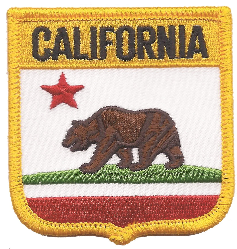 CALIFORNIA medium flag shield souvenir or uniform embroidered patch