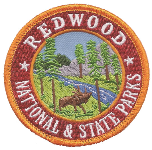 REDWOOD NATIONAL & STATE PARKS souvenir embroidered patch