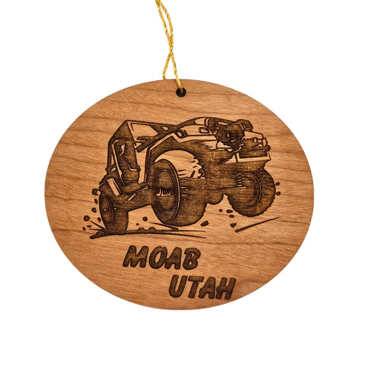 Utah Ornament - Moab UT - Handmade Wood Ornament - UT Travel Souvenir Ornament - Christmas Ornament 3 Inch Gift Off Roading 4 Wheeling