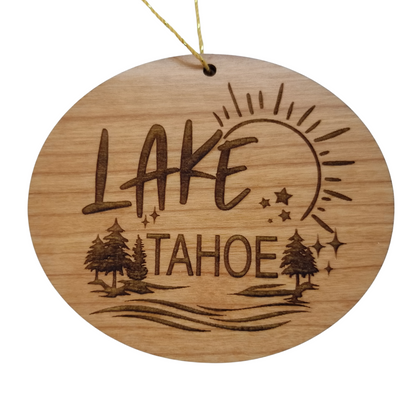 Wholesale Lake Tahoe Sun Water Trees Ornament Wood Souvenir