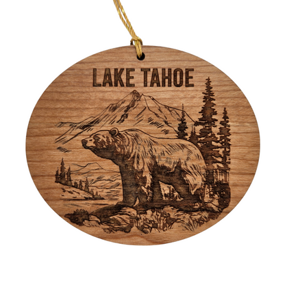 Wholesale Lake Tahoe Bear Trees Mountain Hills Ornament Wood Souvenir