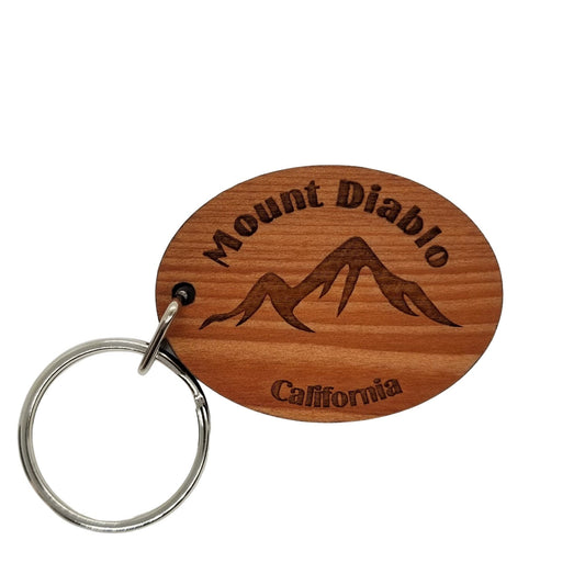 Wholesale Mount Diablo CA Keychain Mountains Wood Keyring California Souvenir