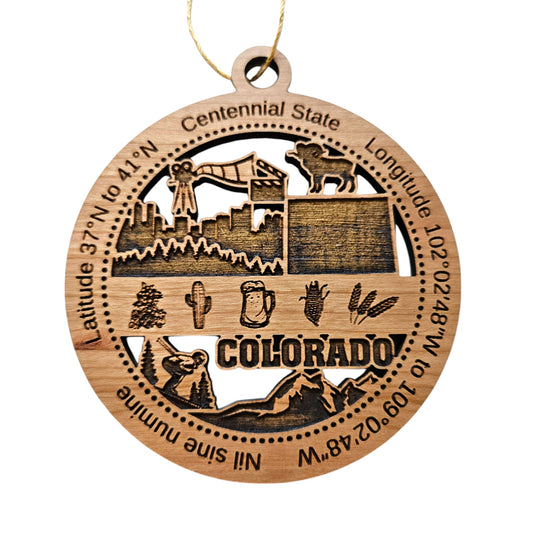 Wholesale Colorado Wood Ornament - CO Souvenir - Handmade In The USA