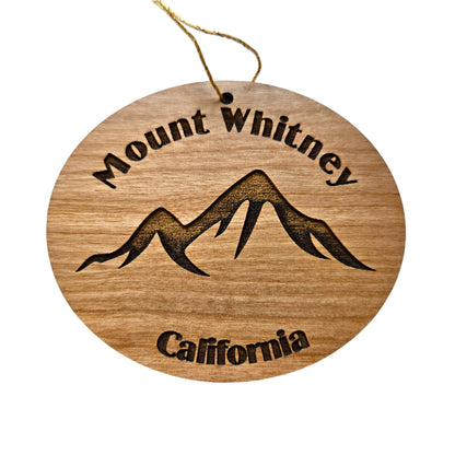 Mount Whitney Ornament Handmade Wood Ornament Mt Whitney California Souvenir CA Christmas Ornament