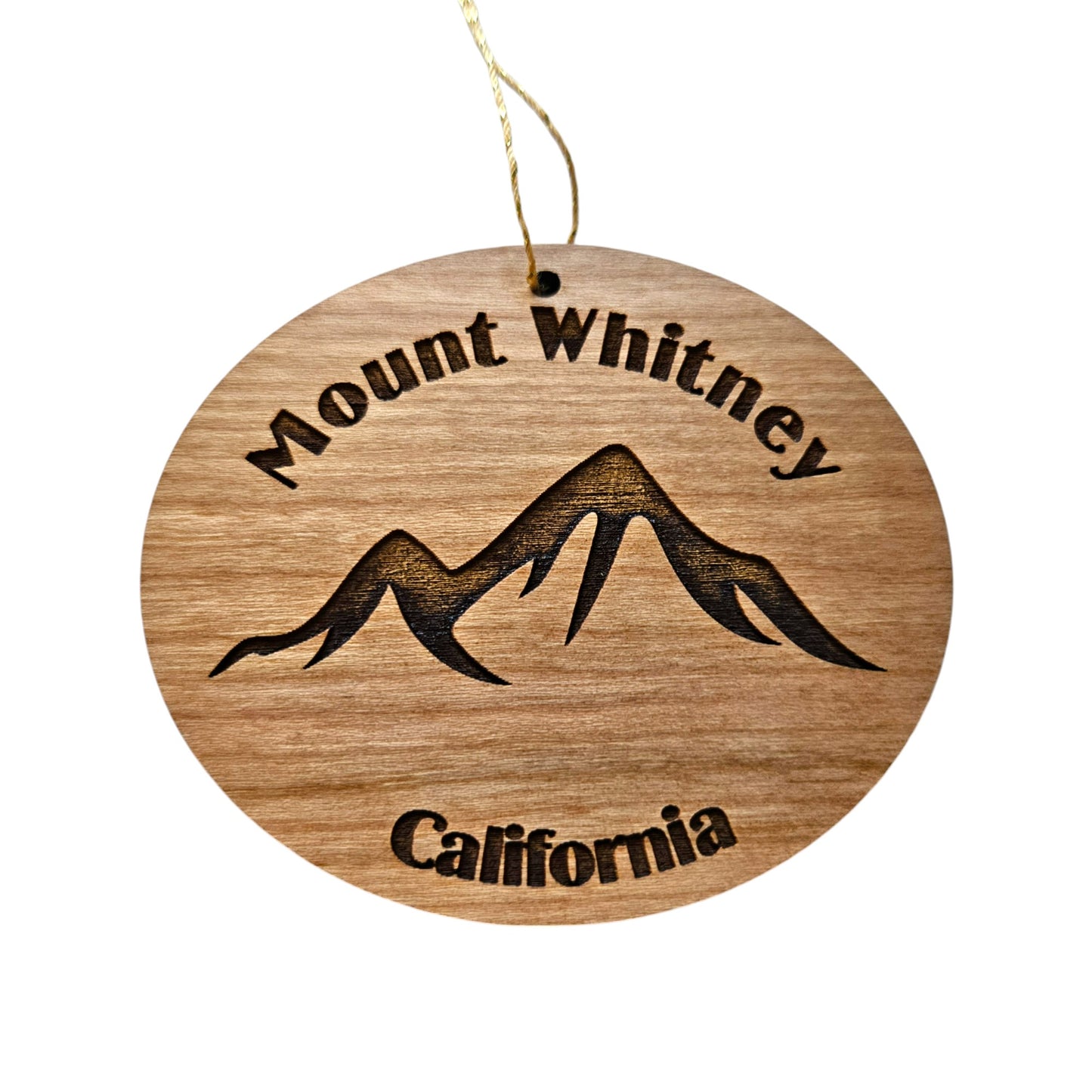 Mount Whitney Ornament Handmade Wood Ornament Mt Whitney California Souvenir CA Christmas Ornament