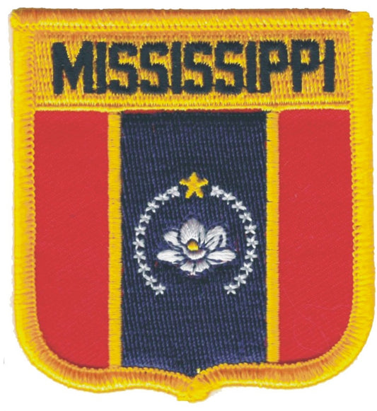 MISSISSIPPI new flag shield embroidered patch, ms