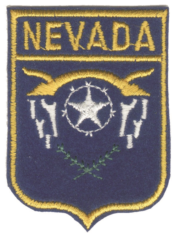 NEVADA small flag shield souvenir embroidered patch, NV