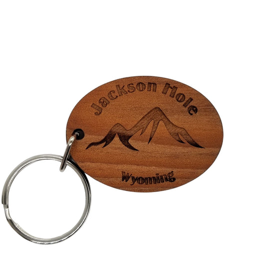 Wholesale Jackson Hole Keychain Wood Keyring Mountain WY Souvenir