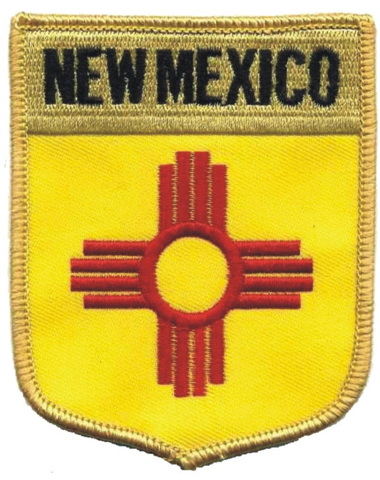 NEW MEXICO large flag shield uniform or souvenir embroidered patch, NM