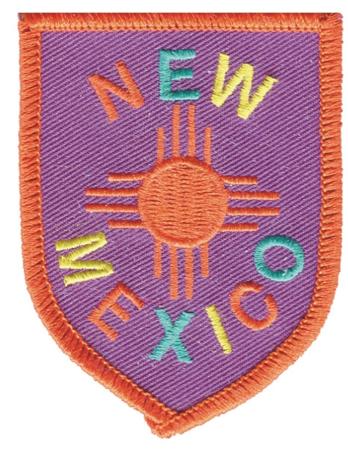 NEW MEXICO colorful zia shield souvenir embroidered patch