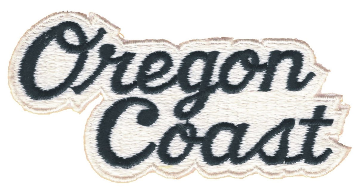 Oregon Coast script souvenir embroidered patch