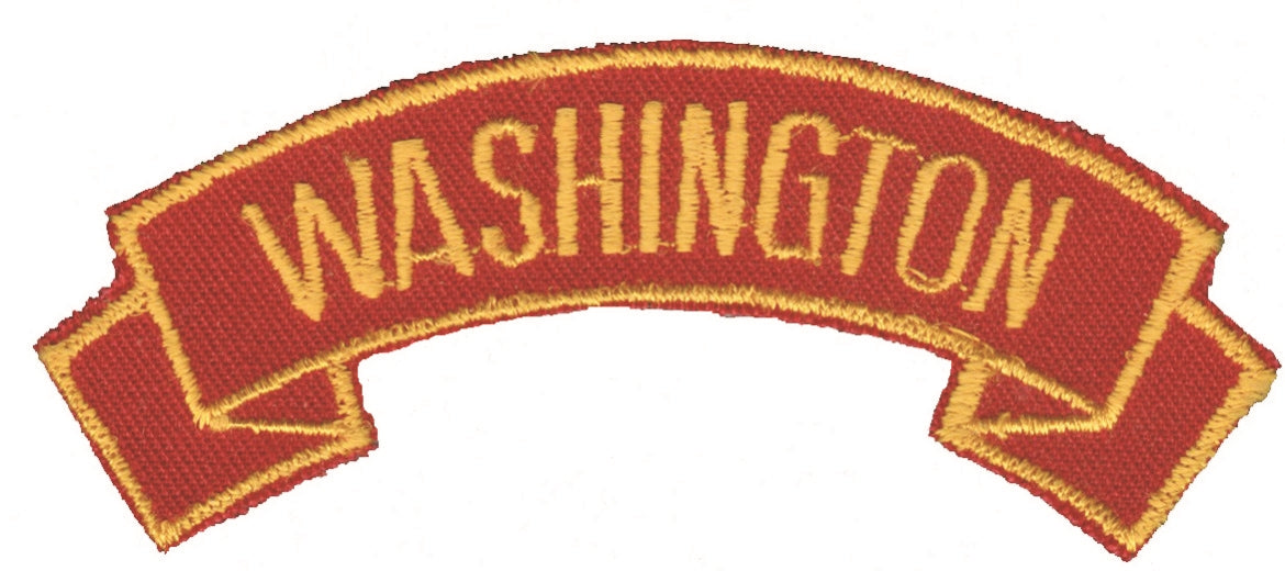 WASHINGTON shoulder tab souvenir embroidered patch, WA