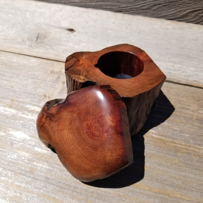 Wood Ring Box Redwood Rustic Handmade California #640 Storage Live Edge Mini Birthday Gift Christmas Gift Mother's Day Gift