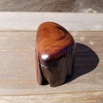 Wood Ring Box Redwood Rustic Handmade California #534 Storage Live Edge Mini Birthday Gift Christmas Gift Mother's Day Gift