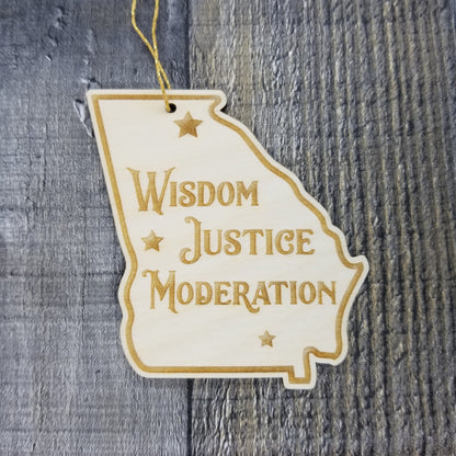 Wholesale Georgia Ornament - GA State Shape with State Motto Souvenir