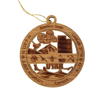 Wholesale Utah Wood Ornament - UT Souvenir - Handmade