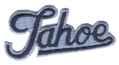 ahoe script souvenir embroidered patch