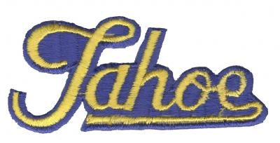 Tahoe script souvenir embroidered patch