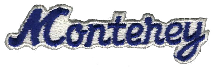 Monterey script souvenir embroidered patch