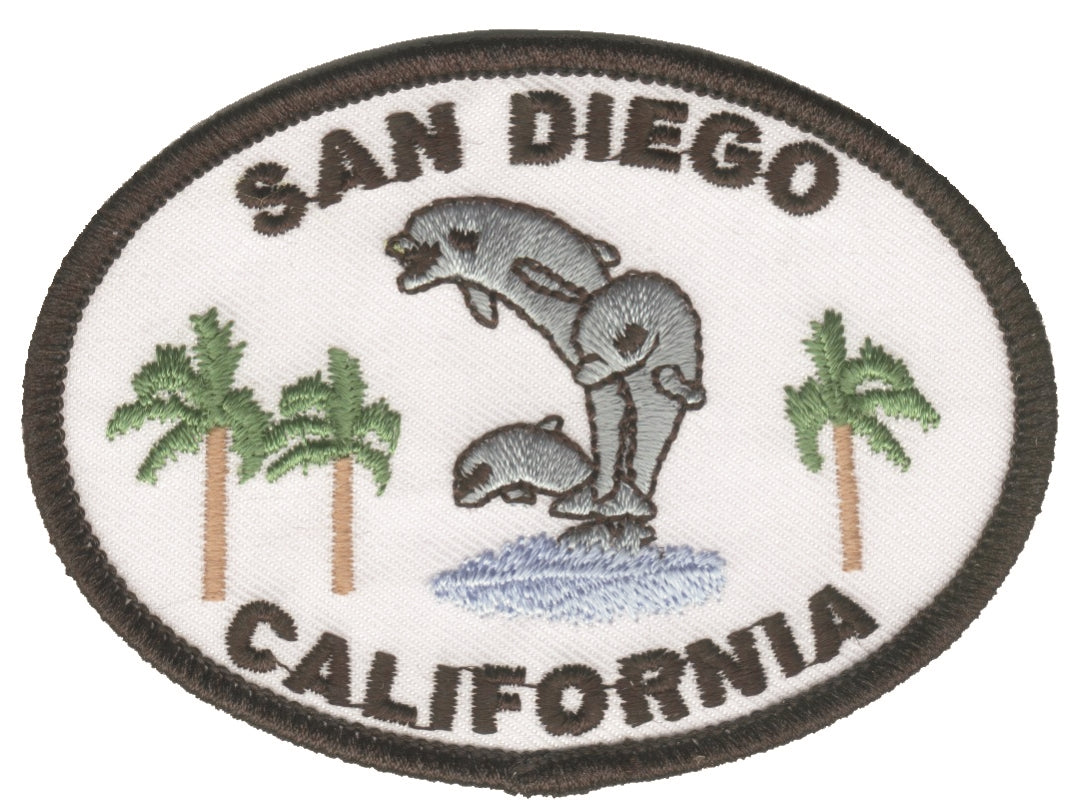 SAN DIEGO CALIFORNIA dolphins souvenir embroidered patch