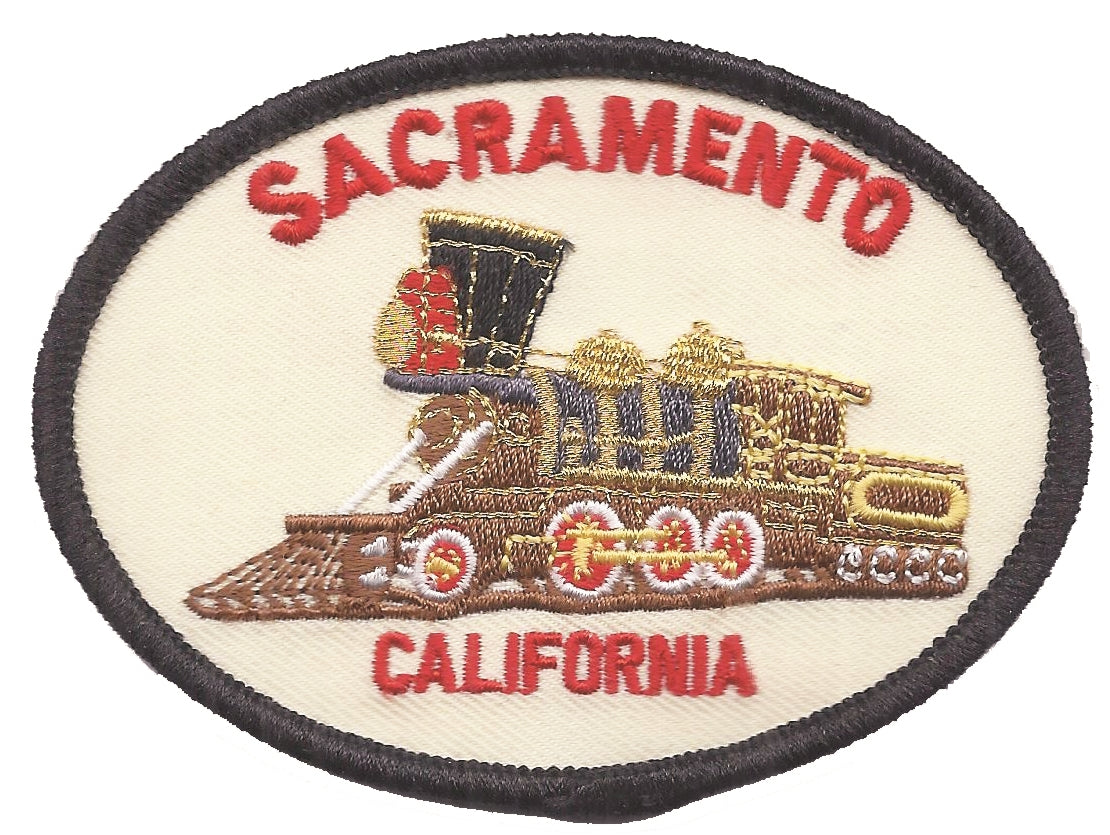 SACRAMENTO train souvenir embroidered patch