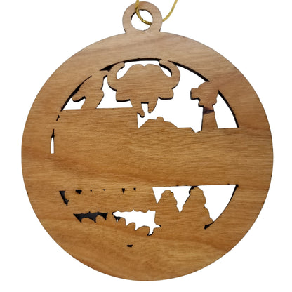 Wholesale Kansas Wood Ornament -  KS Souvenir - Handmade